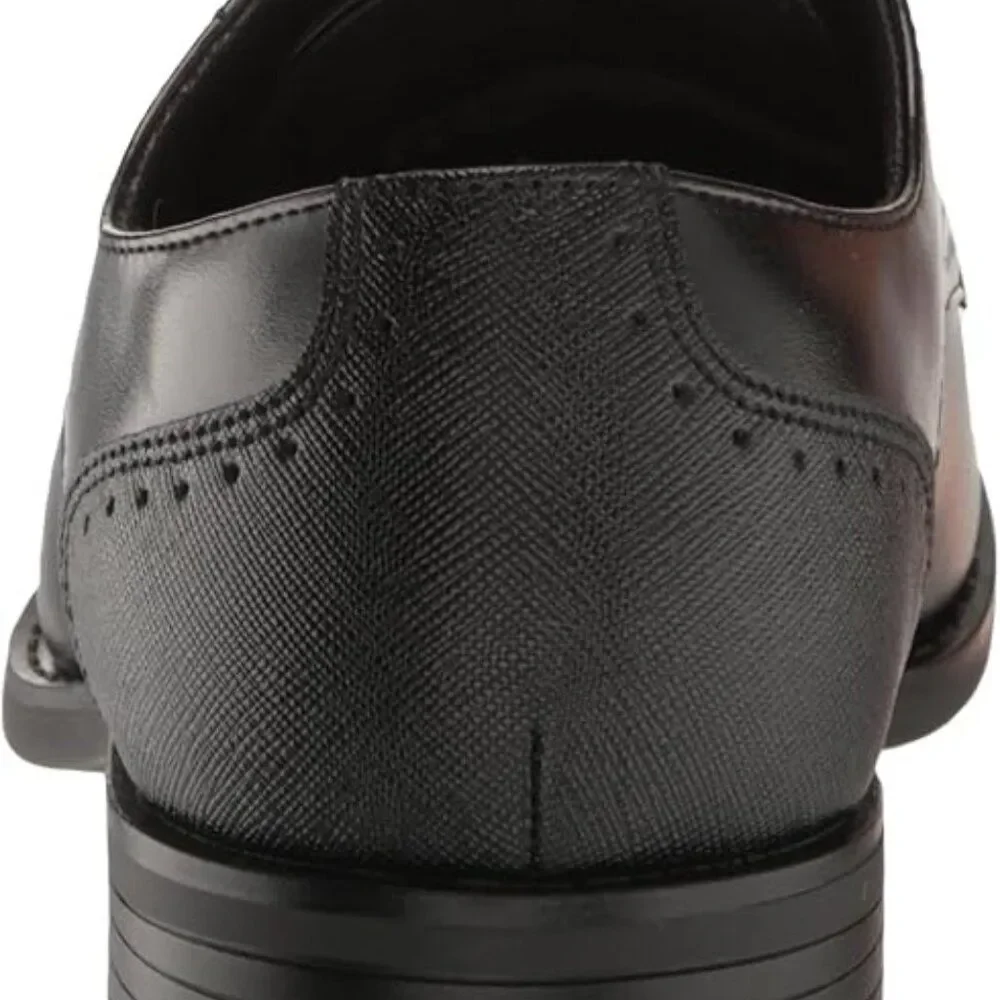 Stacy Adams Boy's Kalvin Plain Toe Oxford Dress Shoes Black Size 2 Big Kid